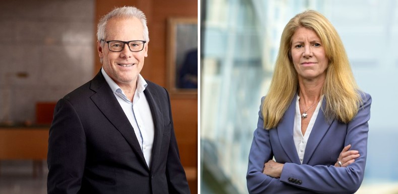 Mats Kinnwall, chefsekonom Teknikföretagen och Kerstin Hallsten, chefsekonom Industriarbetsgivarna.