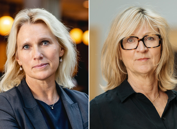 Anna Vargö, förhandlingschef på Gröna arbetsgivare, & Susanne Svärd Elfström, förhandlingschef på Grafiska Företagen & Trä- och Möbelföretagen.