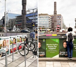 Valaffischer från Centerpartiet och Miljöpartiet