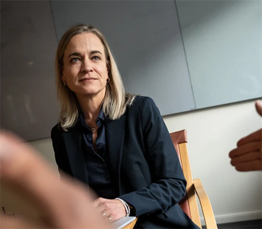 Bild på Eva Glückman, vd på Grafiska Företagen.