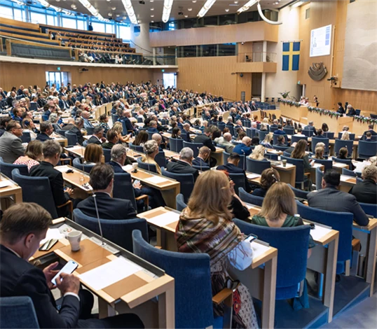 Bild från riksmötets öppnande den 9 september 2025.