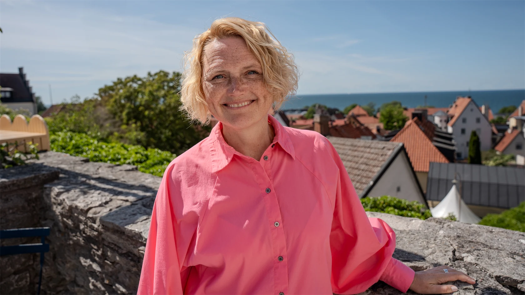 Bild på Anna-Karin Hatt, partiledare för Centerpartiet.