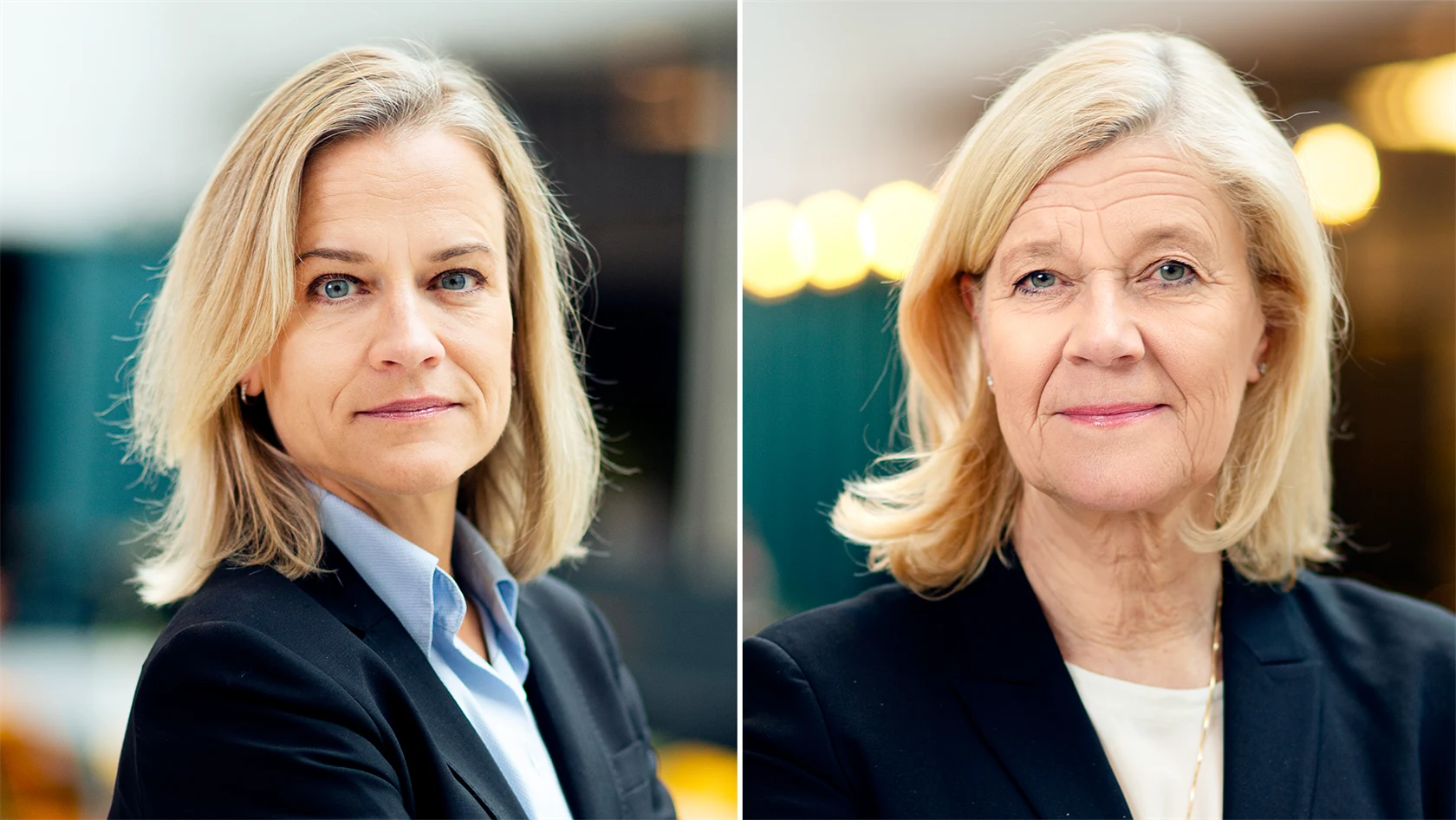 Bild på Eva Glückman, vd Grafiska Företagen, och Lena-Liisa Tengblad, vd Gröna arbetsgivare.