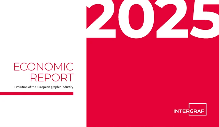 Omslagsbild för rapporten: Economic report - Evolution of the European graphic industry från Intergraf