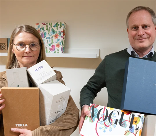 Maria Iversén, marknadschef, och Magnus Iversén, vd GBGT Box.