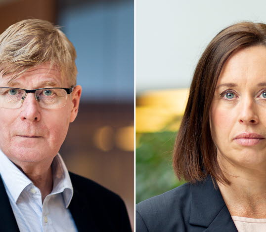 Örjan Lenárd, förhandlingschef Gröna Arbetsgivare, och Anna Freij, förhandlingschef, Grafiska Företagen och Trä- och Möbelföretagen.