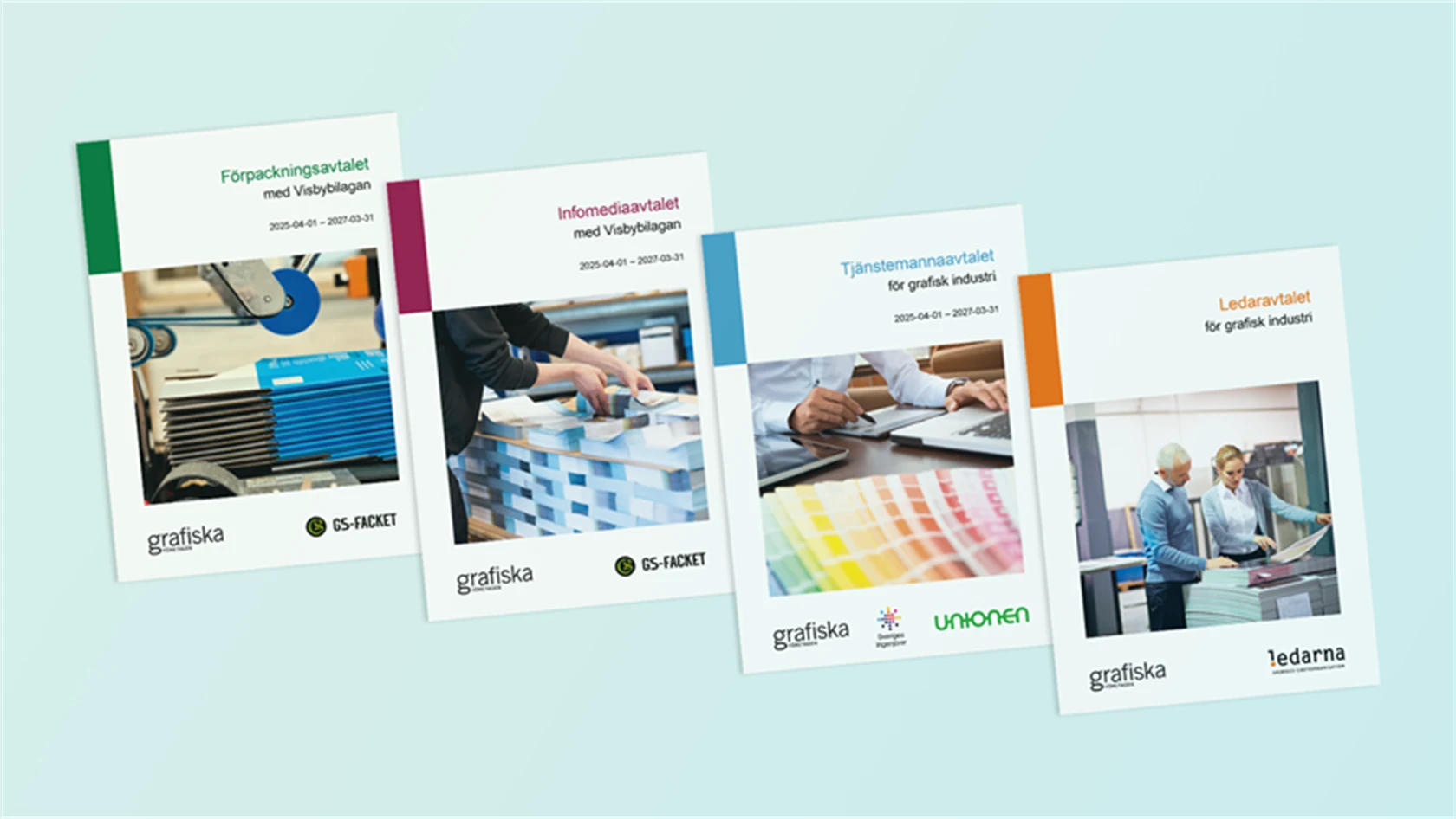 Bild på Grafiska Företagens kollektivavtal 2025-2027.